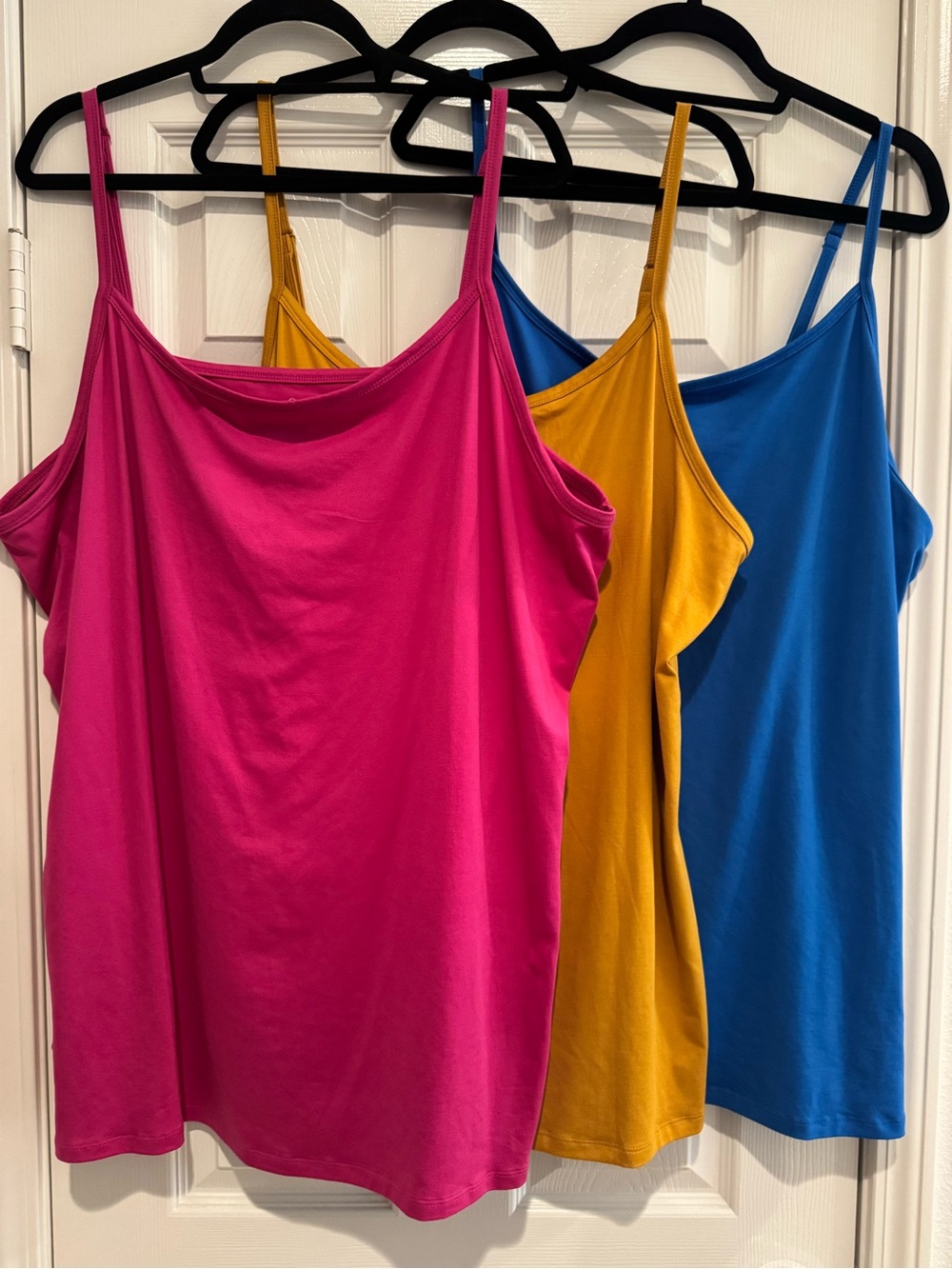 Terra & Sky Tank Tops Camisoles Blue 3X Yellow 3X Pink 4X adjustable straps